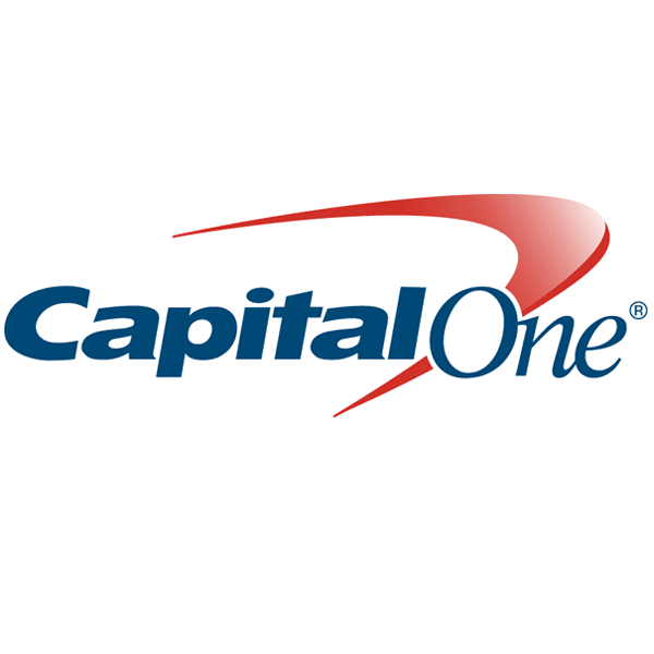 Capital one logo on a white background.