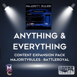 Anything and Everything" Expansion Pack for MajorityRules : BattleRoyale by Crowd Control games content expansion pack.